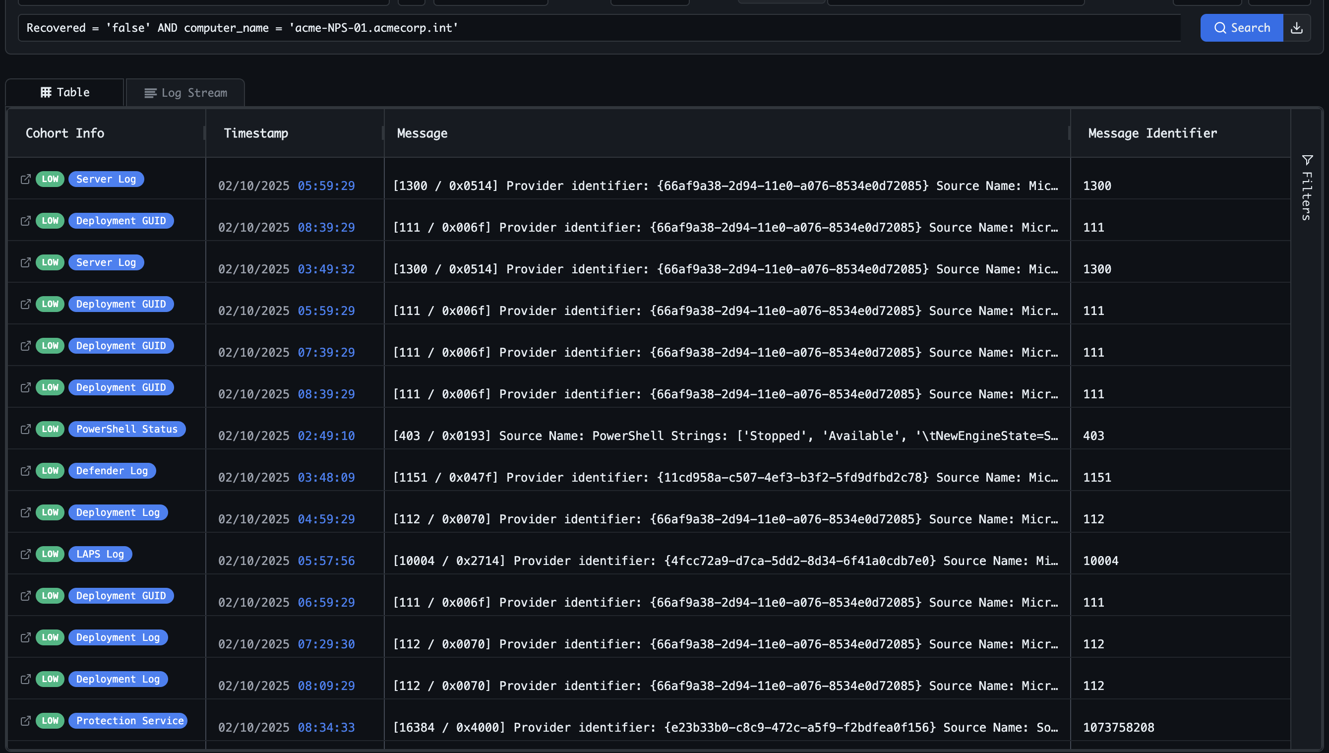 Compliance Search Interface